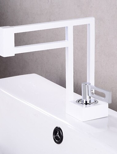 Waschbecken Wasserhahn, Messing im modernen Stil Centerset Einhand-Einloch-Wannenarmaturen mit Heiß- und Kaltschalter Waschbecken Wasserhahn, Messing im modernen Stil Centerset Einhand-Einloch-Wannenarmaturen mit Heiß- und Kaltschalter