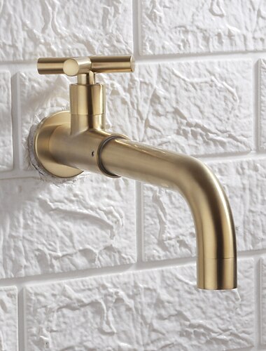  wastafelkraan in de badkamer, draaibare wandmontage in industriele stijl met een handgreep, eengats badkranen met alleen koud water