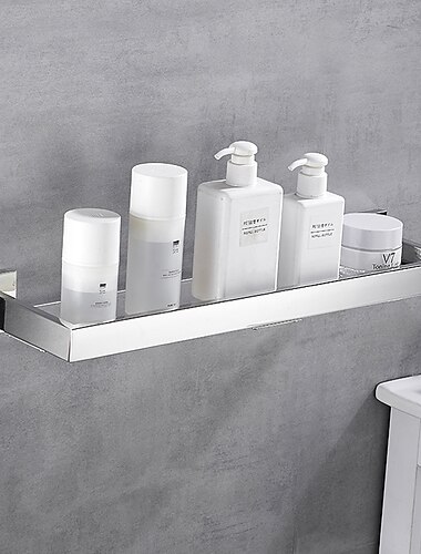 modern fürdőszoba WC állvány rozsdamentes acél edzett üveg polc állvány zuhany piperecikkek állvány kozmetikai tároló állvány