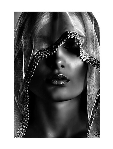  הדפסי בד אמנות קיר אנשים אישה קישוט הבית תפאורה בד מגולגל ללא מסגרת לא ממוסגרת לא מתוחה