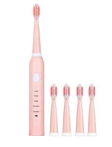 فرشاة أسنان كهربائية بشحن USB قابلة للشحن معقمة تنظف الأسنان بشكل فعال هدية عيد الحب