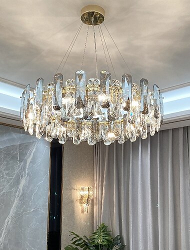  LED　ペンダント　寝室　シングル　ヘッドガラス　シャンデリア　照明　モダン　ペンダント　ライト　60cm　ペンダント　ランタン　デザイン　シャンデリア　ステンレス鋼　電気メッキ　モダン　110-240v　