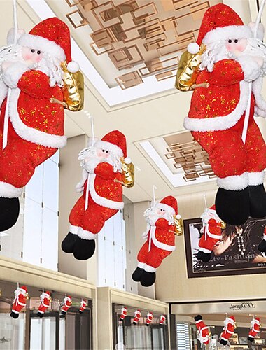  دمية على شكل حبل تسلق على شكل بابا نويل لعيد الميلاد، هدايا للأطفال، متوفرة بمقاسات 30/40/50 سم، زينة شجرة عيد الميلاد الممتعة وديكورات رأس السنة الجديدة