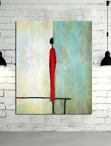 Ölgemälde handgemachte handbemalte Wandkunst moderne abstrakte einzelne Mann Figur Heimtextilien Dekor gestreckter Rahmen fertig zum Aufhängen