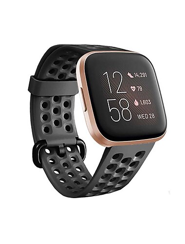 Watch Band for Fitbit Versa 2 / Versa Lite / Versa SE / Versa Silicone Replacement  Strap Soft Breathable Sport Band Wristband