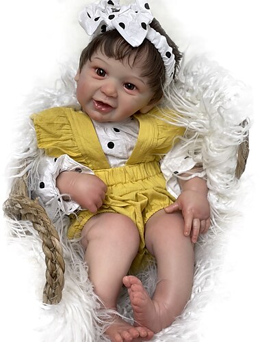  20 inch Reborn Baby Doll Baby Girl Reborn Baby Doll Maddie Newborn lifelike Gift Cute Lovely Cotton Cloth with Clothes and Accessories for Girls\' Birthday and Festival Gifts / Festive