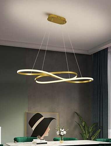  100 cm lustre de design unico de metal estilo artistico estilo moderno acabamentos pintados com estilo LED 220-240v moderno