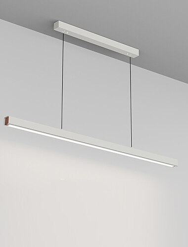  80/100 cm linje design taklampa matsal kontorsljuskrona aluminium målad finish modern 110-240 v