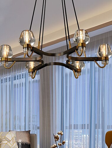  91 cm přívěsek lucerna design lustr kov galvanicky lakované povrchové úpravy ročník 220-240v