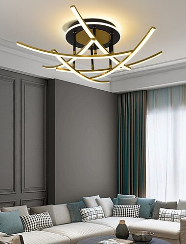 59/73 cm cerc design design unic candelabru metal stil artistic stil modern finisaje pictate elegant led moderne 220-240v