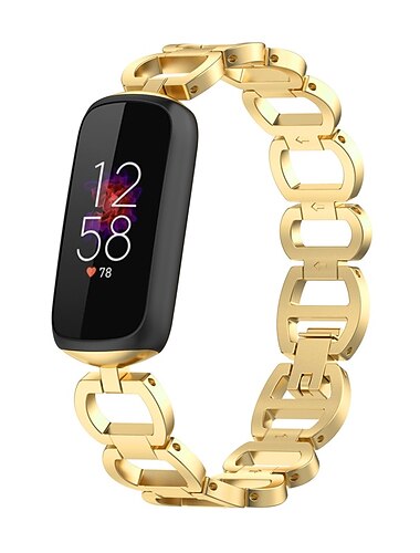  Pasek do zegarka na Fitbit Luxe Stal nierdzewna Zastąpienie Pasek Luksusowy bransoletka Bransoletka z biżuterią Mankiet