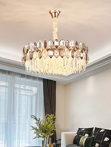  60 cm riippuvalaisin, muotoiltu kattokruunu ruostumatonta terästä, galvanoitu moderni 220-240v