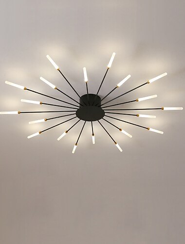 80/105/105/128/128 ס"מ אור תקרה ספוטניק עיצוב פלש מתכת סגנון אומנותי בסגנון מודרני סגנון פרחוני סגנון צבוע גימורים led 220-240v