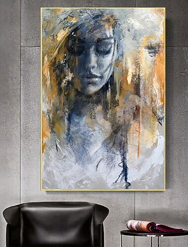  يدويا النفط الطلاء رسمت باليد جدار الفن الحديث مجردة الشكل صورة الديكور ديكور توالت قماش no إطار غير ممتد