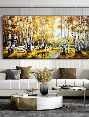 Handmade obraz olejny na płótnie dekoracja ścienna abstrakcja malarstwo pejzażowe jesień las brzozowy do wystroju domu walcowane bezramowe nierozciągnięte malarstwo; Handmade obraz olejny na płótnie dekoracja ścienna abstrakcja malarstwo pejzażowe jesień las brzozowy do wystroju domu walcowane bezramowe nierozciągnięte malarstwo;