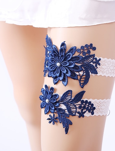  Satin Flower Style Wedding Garter With Appliques Garters Wedding