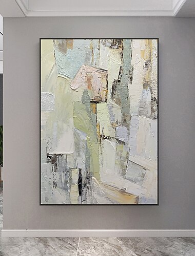 Manuální Ručně vyrobeno Hang-malované olejomalba Ručně malované Vertikální panoramatické Abstraktní Slavné Moderní Realismus Bez vnitřní rám