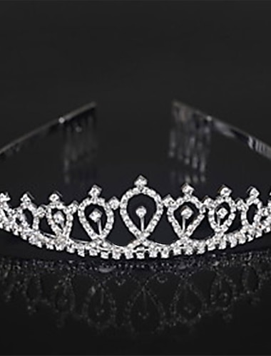  Crown Tiaras Headwear Headpiece Alloy Wedding Special Occasion Birthday Party Evening Wedding Party Sweet Style Classic Wedding With Floral Headpiece Headwear