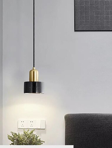  led pendel nordisk sengelampe 15 cm geometriske former pendel kobber kunstnerisk stil moderne stil klassisk galvaniseret 110-120v 220-240v gave til familievenner