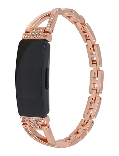  Smart Watch Band Kompatibilis valamivel FitBit Fitbit Inspire Inspire 2 / Inspire HR / Inspire Rozsdamentes acél Strassz Okos óra Szíj Bling Diamond Luxus Ékszer karkötő Csere Karszalag