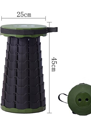  Banco Retratil Dobravel Banco Colapsavel Portatil Telescopico Melhorado Bancos Dobraveis para Adultos Banco Telescopico Portatil para Camping Jardinagem Pesca e Atividades ao Ar Livre