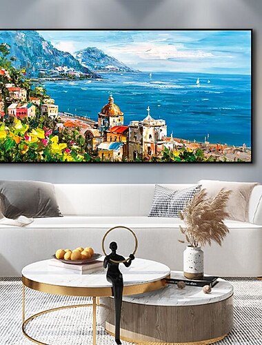  pittura a olio fatta a mano dipinta a mano arte della parete classica vista mare paesaggio astratto regalo decorazione della casa arredamento tela arrotolata senza cornice non stirata
