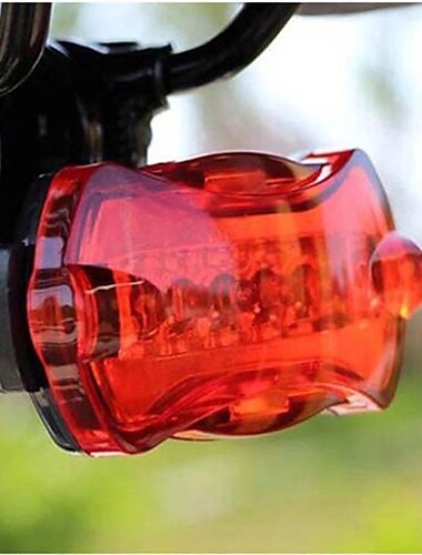  Waterproof Super Bright Battery Powered Rear Tail Bike Light Lamp Taillight Bright 5LED Cycling Bike Safety Rear Light