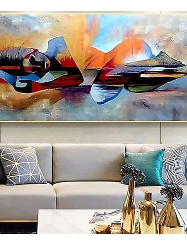  يدويا النفط الطلاء رسمت باليد جدار الفن التجريدي صورة امرأة ديكور المنزل توالت قماش لا الإطار غير متمدد