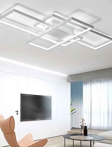  Φωτιστικό οροφής led 105 cm 3-φωτός αλουμίνιο με γεωμετρικό σχέδιο γραμμικό φωτιστικό χωνευτό μοντέρνο βαμμένο φινίρισμα με ρυθμιζόμενο φωτισμό τραπεζαρίας γραφείου που ρυθμίζονται μόνο με