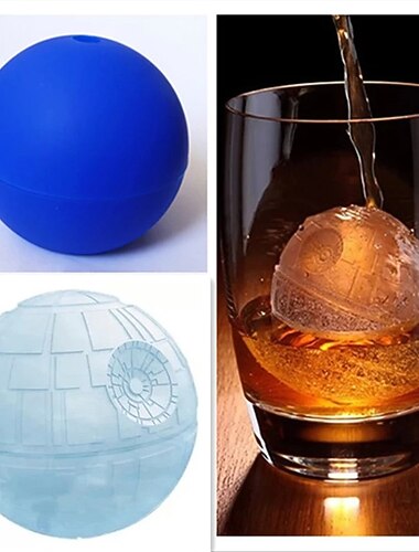 Caketools Wars Death Star Silikon Runde Eiswürfelform Tablett Wüstenkugelform DIY Werkzeug Eiswürfelform Eiscreme Caketools