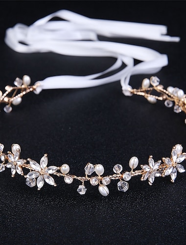  Headbands Headdress Headpiece Alloy Wedding Special Occasion Romantic Sweet With Crystals Crystals / Rhinestones Headpiece Headwear