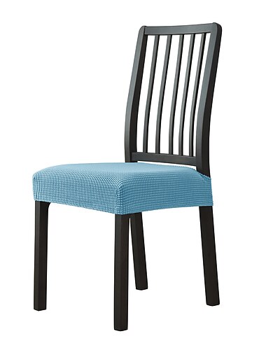 Fundas de asiento para sillas de comedor con lazos, fundas de silla de jacquard elasticas de color burdeos, fundas de cojin de asiento de silla de cocina extraibles y lavables, fundas protectoras