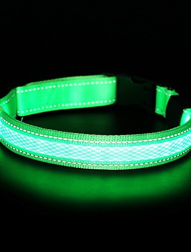  Glow-In-The-Dark Pet Collar For Small Medium Dogs, LED Dog Collar For Night Walking