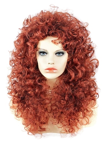  perruque medievale sauvage indomptee longue perruque bouclee pleine perruque renard rouge dames perruques rouge afro perruques pour femmes cosplay perruques