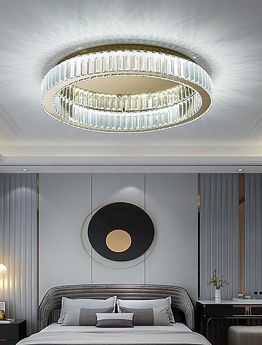  50/60 cm LED Ceiling Lights Chandelier Crystle Stainless Steel Electroplated Modern 220-240V