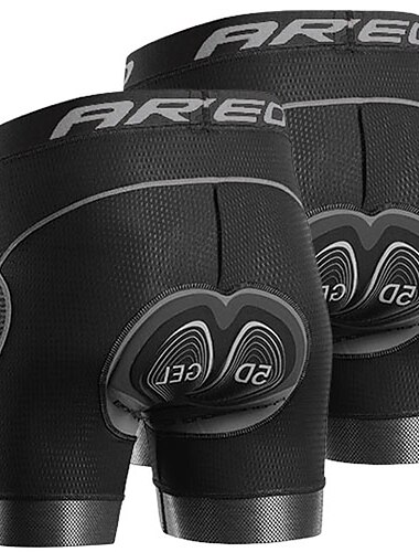  2PCS  Men\'s  Cycling Underwear Cycling Padded Shorts Bike Padded Shorts / Chamois Mountain Bike MTB Road Bike Cycling Sports Black Grey Quick Dry Moisture Wicking Clothing Apparel Bike Wear