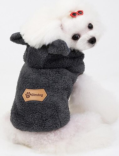  Chien Chat Manteau Pulls a capuche Veste Hiver Chaud Mode Tenue Quotidienne Sport en Plein Air Fete Decontracte Quotidien Vetements pour Chiens