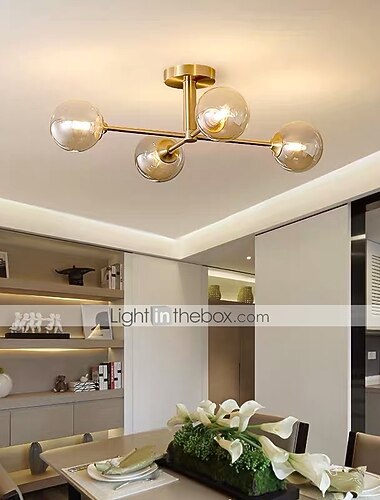 66 ס"מ תליון פנס תליון אורות הר מתכת ספוטניק פליז בסגנון נורדי 220-240V