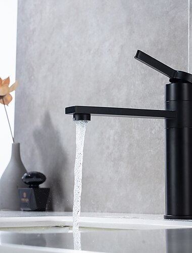  ברז כיור אמבטיה - סט מרכזי כרום מסתובב עם ידית אחת ברזי אמבט אחד