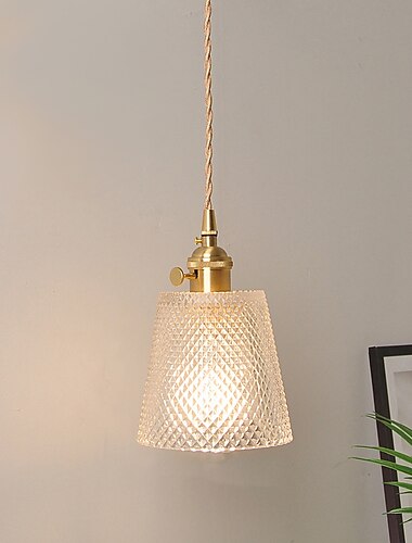13 cm design único pingente luz led vidro antigo latão moderno estilo nórdico 85-265v
