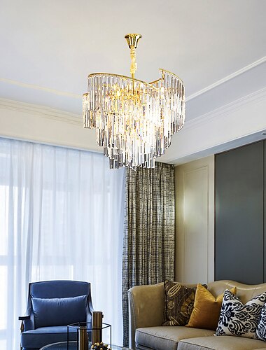 60 cm Unique Design Chandelier LED Crystal Luxury Modern Designer Art Lamp Living Room Restaurant 110-120V