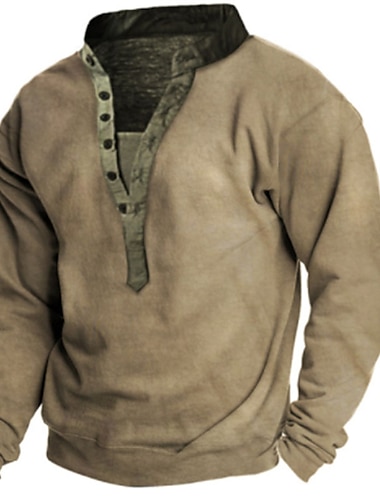  Men\'s Sweatshirt Pullover Graphic Prints V Neck Casual Daily 3D Print Basic Designer Hoodies Sweatshirts  Long Sleeve Army Green Khaki Rainbow