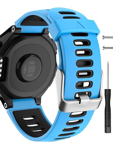  Klockarmband för Garmin Forerunner 220/230/235/620/630/735XT Approach S20 / S6 / S5 Silikon Ersättning Rem med borttagningsverktyg Andningsfunktion Sportband Armband