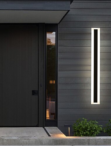 תאורת קיר חיצונית led ip44 עמיד למים פשוט חיצוני ברזל אור קיר 110-240v 20 w