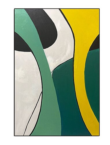 Ölgemälde handgefertigt handgemalte Wandkunst moderne Farbe einfache Linie abstrakte Heimdekoration Dekor gerollte Leinwand kein Rahmen ungedehnt