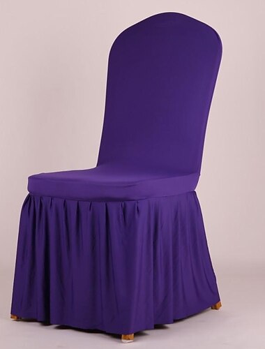 ダイニングチェアカバースカート付きスリップカバー、洗濯可能なシートカバー、ダイニングチェアホテルセレモニーウェディングパーティーキッズペット用プロテクター、ストレッチスパンデックス生地