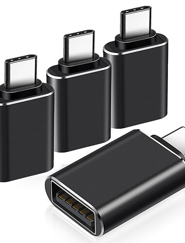 4 balení adaptér usb c samice na usb samec typ c na usb adaptér usbc na napájecí nabíječku kabel konvertor pro iphone 13 12 mini pro max, samsung galaxy s22, ipad mini air pro i-watch série 7