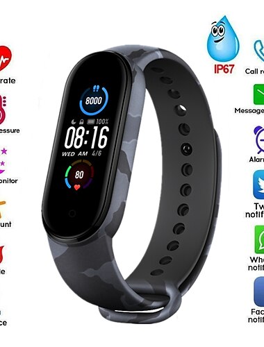  iPS M5 Умные часы 0.69 дюймовый Смарт Часы Bluetooth Педометр Напоминание о звонке Датчик для отслеживания активности Совместим с Android iOS Женский Мужчины