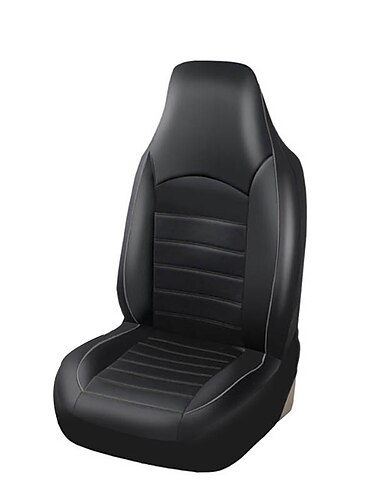 Universel Bil Forreste Sædetræk PU Læder Mode Stil Glat Høj Rücksäde Cover Passer til de fleste køretøjer