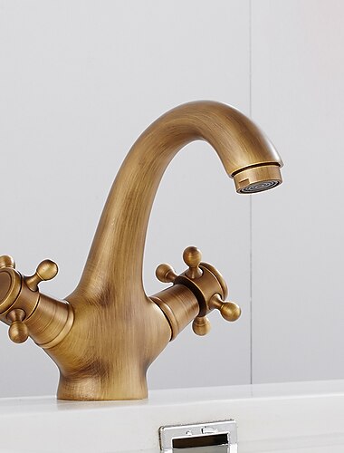 Rubinetto lavabo bagno - finiture classiche elettrodeposte / verniciate centrotavola due maniglie una rubinetteria da bagno